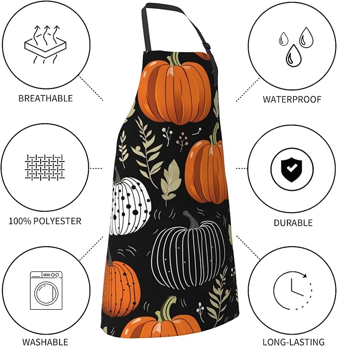 Apron with Pockets Aprons for Women Men Kitchen Chef Apron for Cooking Gardening Server Waitress Painting