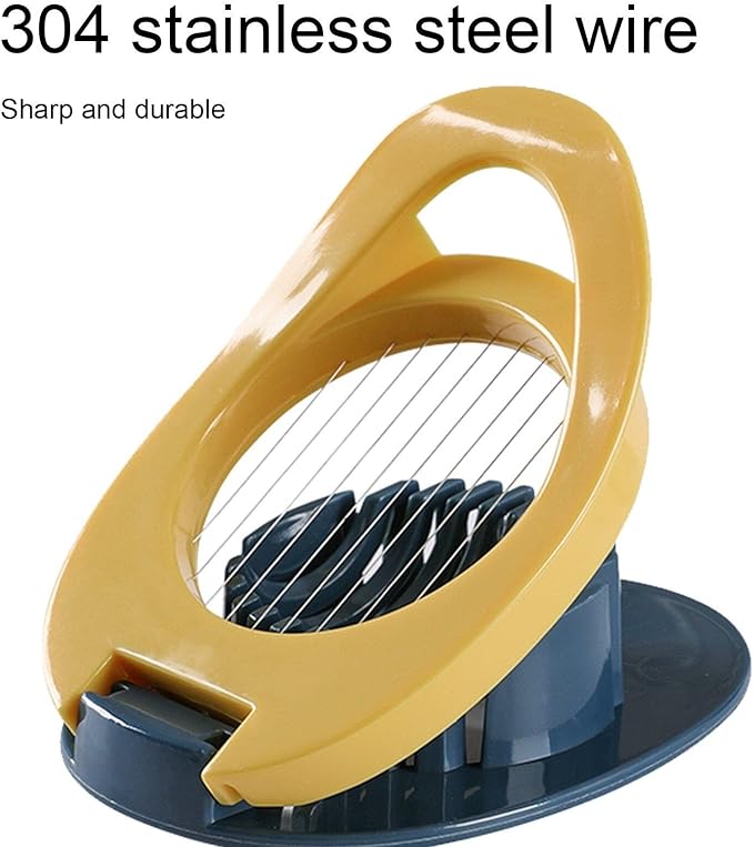 Egg Slicer for Boiled Eggs, Heavy Duty Egg Cutter with Stainless Steel Wire for Hard Boiled Eggs Kitchen Helper
