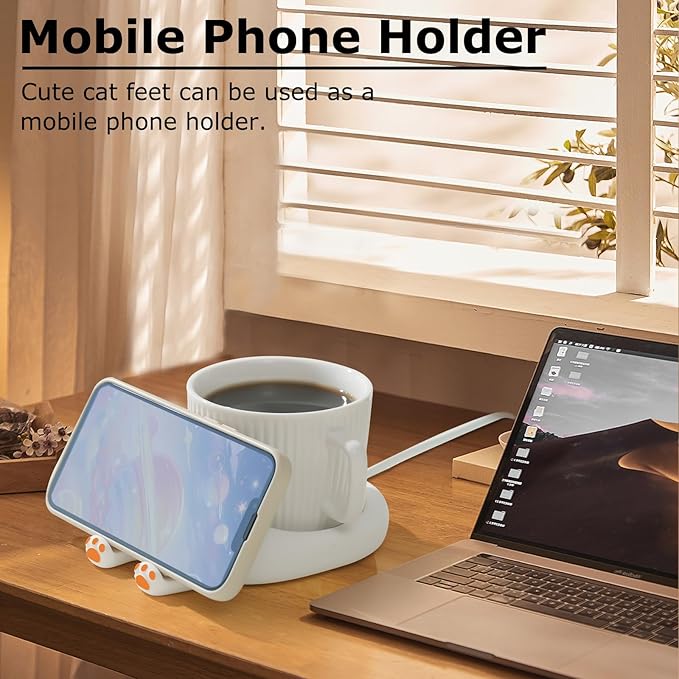 PUSEE Coffee Mug Warmer Auto Shut Off, 3 Temp Coffee Warmer for Desk, Candle Warmer Plate Safely Melt The Candle Releases Scents,Enjoy Your Warm Coffee Tea,Coffee Gifts for Women Men