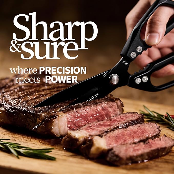 Japanese Kitchen Shears Set, Heavy Duty Poultry Shears All Purpose, Kitchen Meat Scissors for Steak Cutting, Chicken Bones, and Turkey Christmas Gifts for Men Women Mom Dad