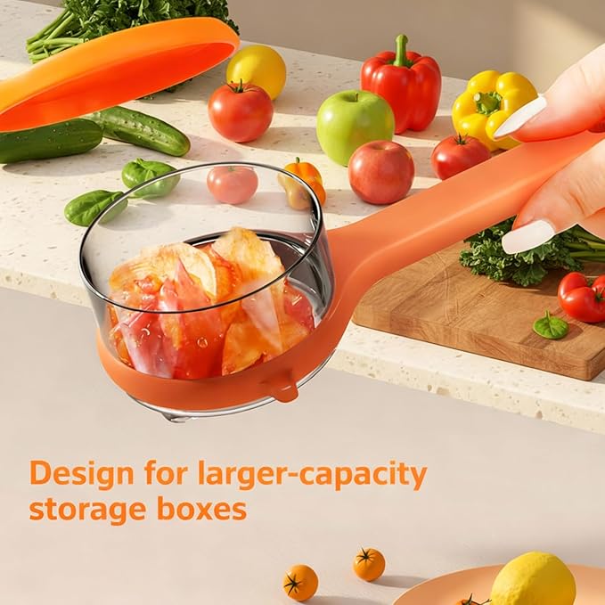 2 PCS Peeling Knife with Storage Box, Upgrade Peeler with Container, Double-sided Stainless Steel Blades Peel Faster, Durable Fruit Peeler for Camping, Home Kitchen, Anti-Slip Grip for Safe Use