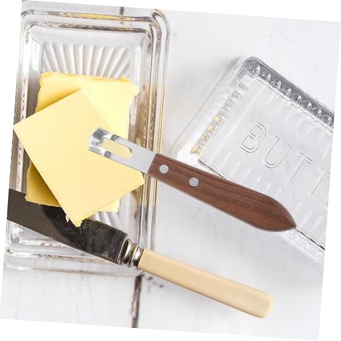 GLEAVI 2Pcs Stainless Steel Fruit Grater Lemon Zester Kitchen Supplies for Cheese and Butter Kitchen Tool with Wood Handle for Home Restaurant Use