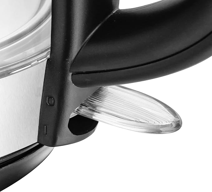EMERIO WK-125145 Kettle schnurlos Glas, Black, Silver