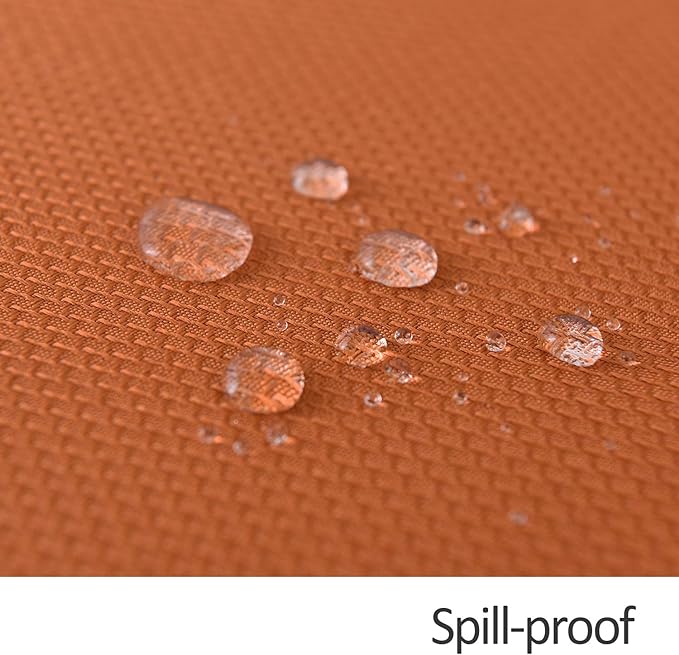 maxmill 2 Pack Rectangle 52 x 70 Inch Rust Textured Tablecloth Waterproof Spillproof Wrinkle Free Fall Table Cloth, Kitchen Dining Tabletop Thanksgiving Decoration, Halloween Table Decoration