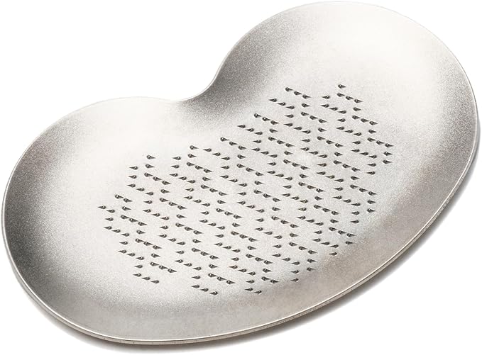 Japanese Titanium Grater – Made in Japan, 3.4 Inches Fine Grating Plate for Garlic, Ginger & Wasabi, Compact Precision Kitchen Tool Designed for Everyday Food Preparation