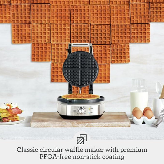 Breville No-Mess Classic Waffle Maker BWM520XL, Brushed Stainless Steel