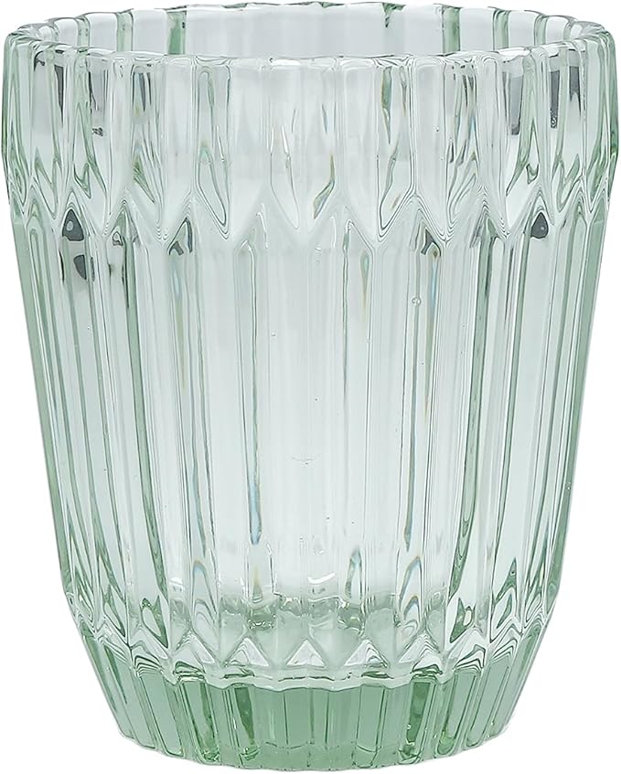 Fortessa Archie Glass Drinkware, Double Old Fashioned (Set of 6), 12.5 Ounce, Sage