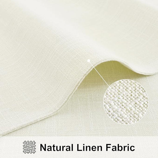 homing Cotton Linen Placemats Set of 4, Cloth Washable Farmhouse Dining Table Mats for Indoors & Outdoors, Easy to Clean, Cream, 13 x 19 Inch