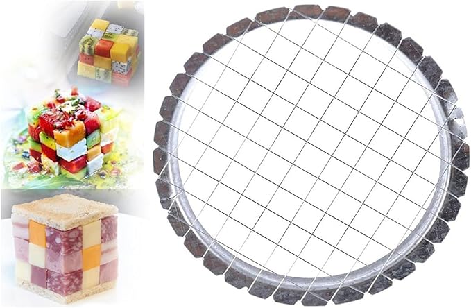 Egg Slicer, Stainless Steel Wire Grid Egg Slicer, Multipurpose Egg Chopper, Kitchen Hard Boiled Egg Slicers Tool for Soft Fruits Strawberry Tomato Onion Mushroom Cube