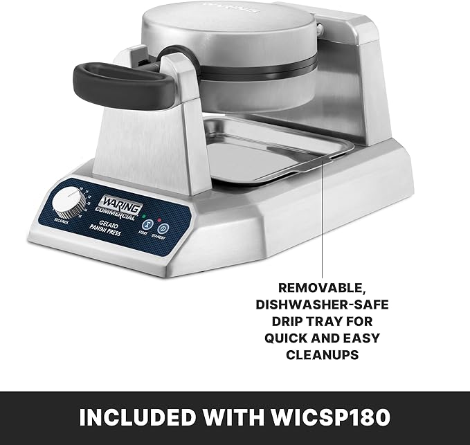 Waring Commercial WICSP180 Gelato Panini Press, 120V, 5-15 Phase plug