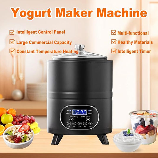 8L/12L Yogurt Maker Machine, Yogurt Maker with Time and Temperature Control, Commercial Yogurt Maker, Black Garlic Fermentation Machine, Sweet Rice Wine Maker for Home White-8L