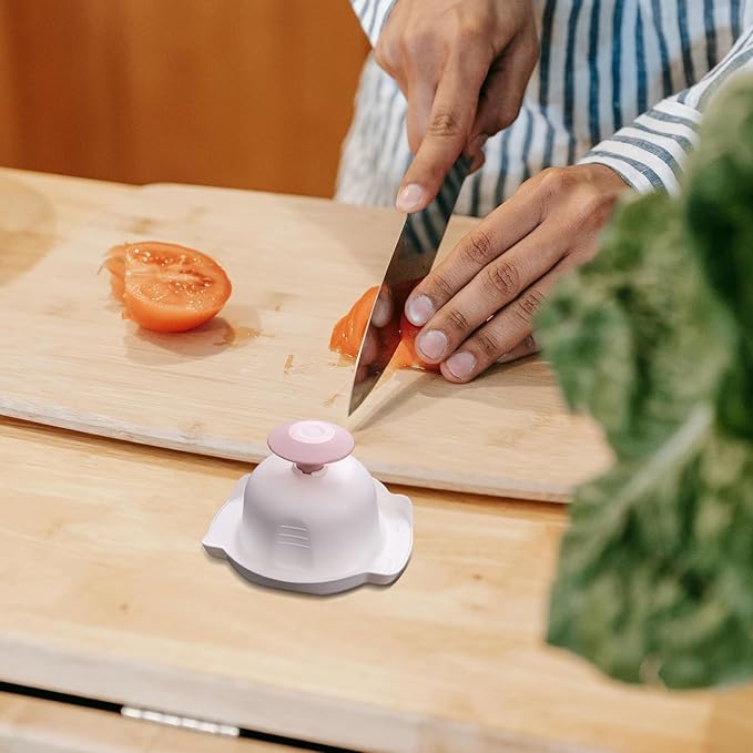 Hemoton Food Safety Holder for Mandoline Slicer Vegetable Cutter Finger Protector Kitchen Gadget Hand Guard for Safe Cutting and Grating 4.33X3.93X2.36In