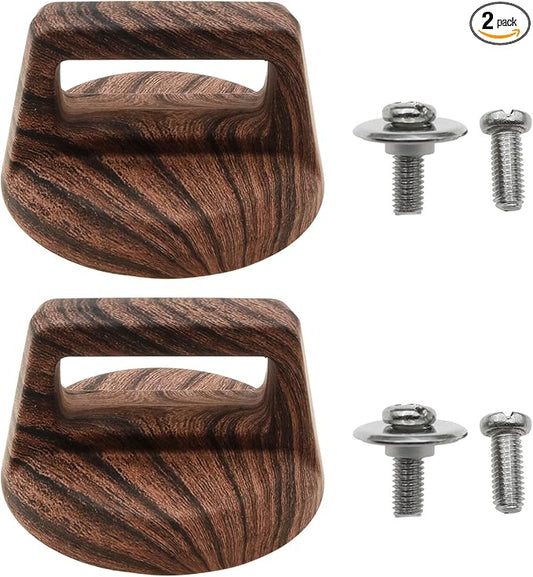safycaby 2 PCS Universal Pot Lid Top Replacement Knob Pot Lid Cover Knob Handle for Kitchen Cookware (Dark Grain)