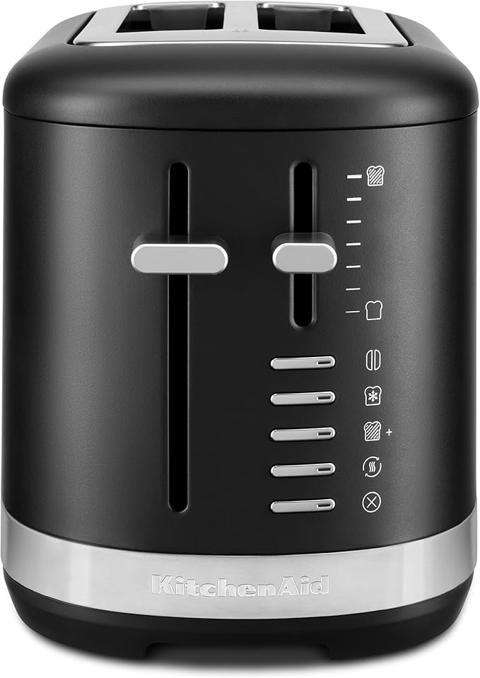 KitchenAid 2 Slice Automatic Toaster with Extra Wide Slots KMT2109BM, Black Matte