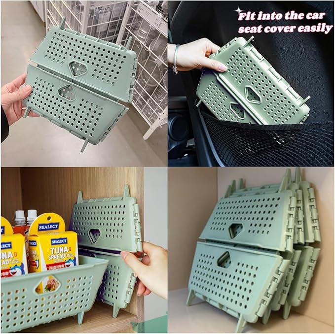 Collapsible Kitchen Colander and Strainer - Foldable Plastic Drain Basket for Fruit, Vegetables, Pasta - Space-Saving for Kitchen, RV, and Camping - BPA-Free & Dishwasher Safe (1pcs)