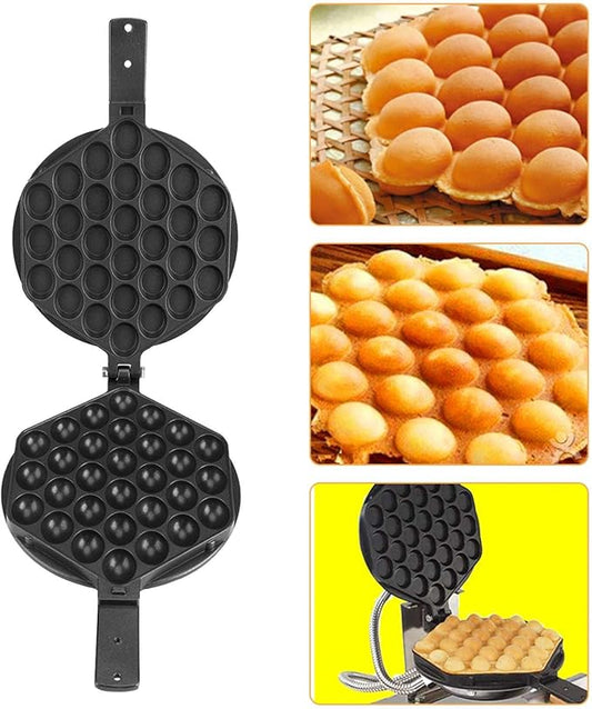 EVTSCAN Egg Waffle Baking Mold, Nonstick Waffle Maker Egg Waffle Pan Bubble Waffler Iron Mould with Accessories for Home Commercial Use