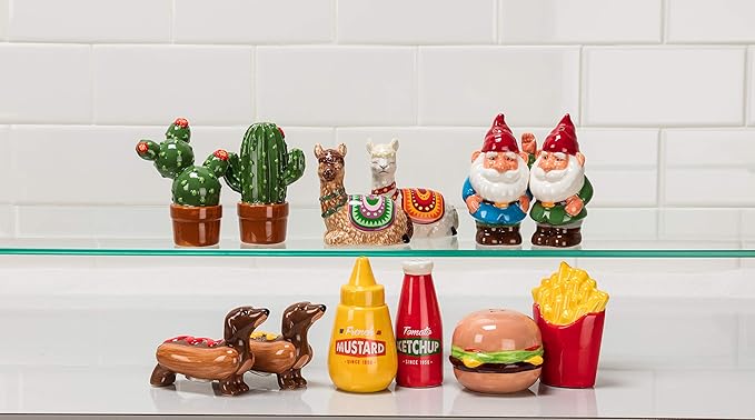 Abbott Collection Garden Gnomes Salt & Pepper-3.5" H, 3.5 inches high