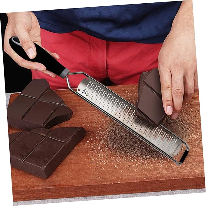 LIFKOME Stainless Steel Fruit Grater Multipurpose Zester for Cheese Vegetables and Citrus Easy to Clean Shredder with Storage Loop for Home Kitchen Use