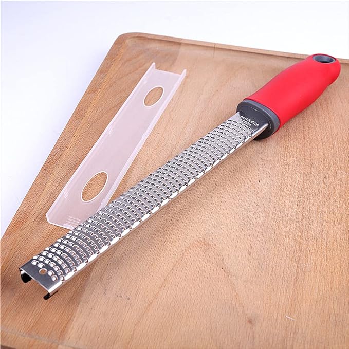 LoBake(LoBake) 3 Designs Toothed Striped Multifunctional Stainless Steel Lemon Zester Cheese Chocolate Ginger Grinder Fruit Grater Kitchen Tool (Small Toothed)