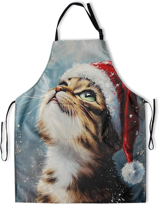 Apron with Pockets Aprons for Women Men Kitchen Chef Apron for Cooking Gardening Server Waitress Painting