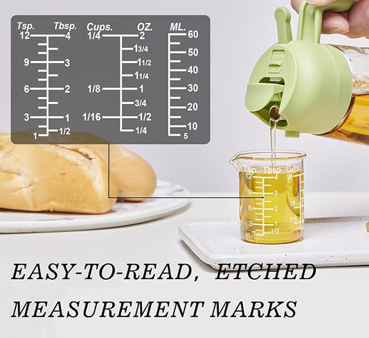 Ackers Etching Scale Measuring Glass V-Shaped Spout Made of High Borosilicate Glass Measuring for Kitchen or Restaurant, Easy to Read,60ML (2 Oz) 丨(2 Pack)