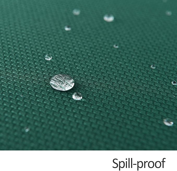 maxmill 2 Pack 60 x 84 Inch Hunter Green Textured Rectangle Christmas Tablecloth Water Proof Wrinkle Free, Soft Jacquard Table Cloth for Dining Room Banquet Parties Holiday Dinner Table Decoration