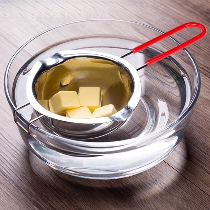 Stainless Steel Double Boiler Pot with Heat Resistant Handle for Melting Chocolate, Candy and Candle Making (18/8 Steel, 2 Cup Capacity, Universal Insert)