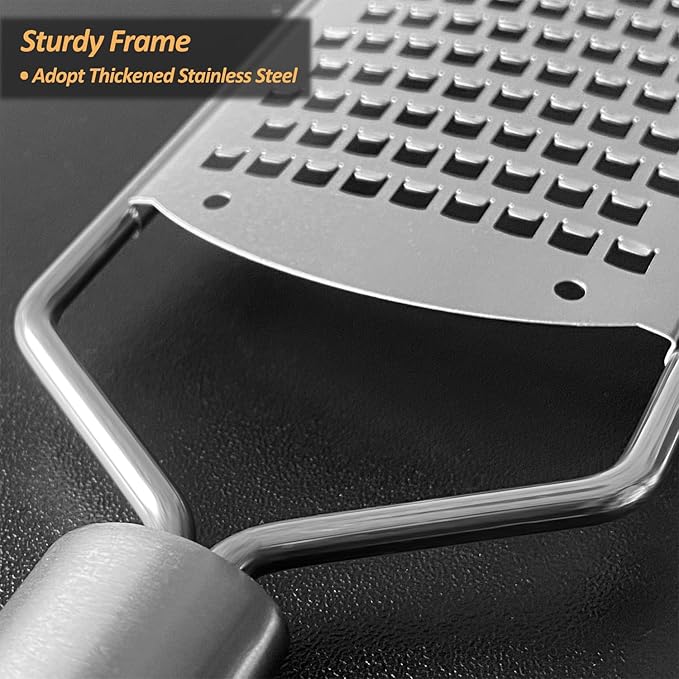 Zester Grater Bundle 3 Pack Fine/Coarse/Extra Coarse for Parmesan Cheese Lemon, Garlic, Nutmeg, Chocolate, Fruits, Vegetables, Ginger