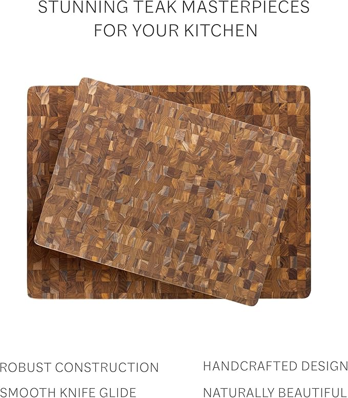 Teakhaus Butcher Block Cutting Board - Extra Large Wooden Cutting Board - Holiday Gift Ideas for Men and Women - Gift-Ready End Grain Wood, Knife Friendly - FSC Certified