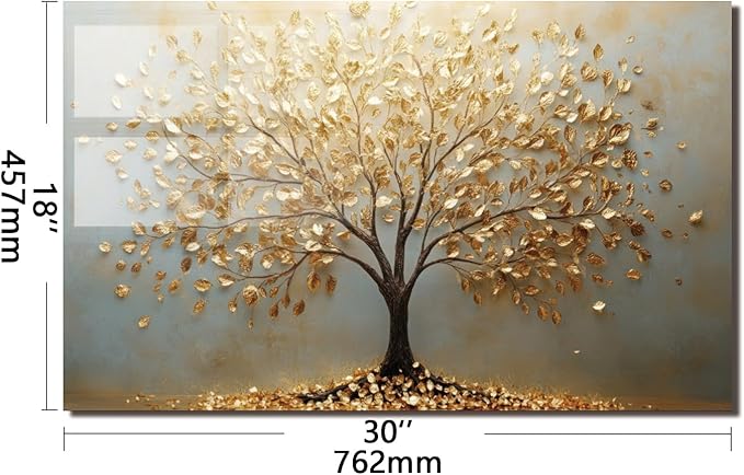 Evgosm Tempered Glass Backsplash for Kitchen, Tree of Life Stove Splashback, Glass Backsplash, Used for Kitchen Wall Protection and Decoration, Easy to Install and Clean. (30x18'')