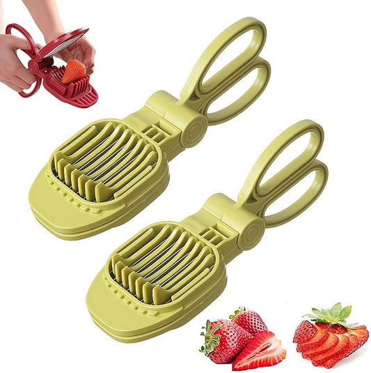 Strawberry Slicer,Egg Slicer for Hard Boiled Eggs,Multipurpose Stainless Steel Wire Fruit Cutter for Banana,Cucumber,Mushroom,Rapid & Safe Slicing Kitchen Gadgets