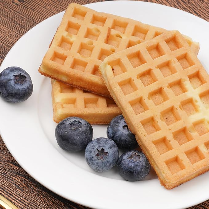 Silicone Belgian Waffle Mold, 2-Cavity Non-Stick Air Fryer Muffin Pan for Baking, Gray