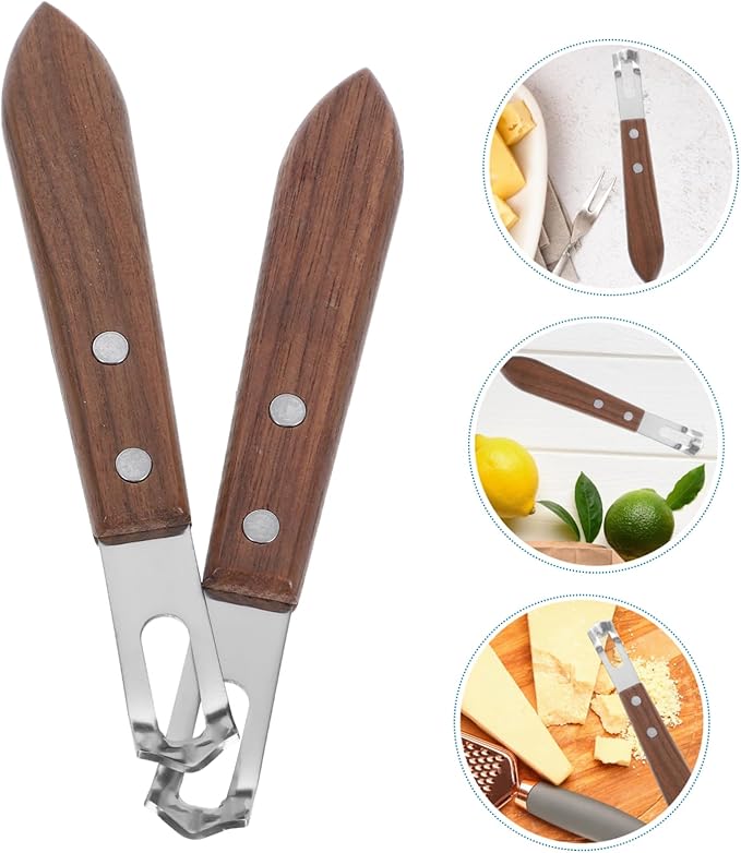 Mikinona 2pcs Stainless Steel Cheese Grater Lemon Zester Handheld Fruit Vegetable Grater for Home and Kitchen Use for Cheese and Citrus Fruits