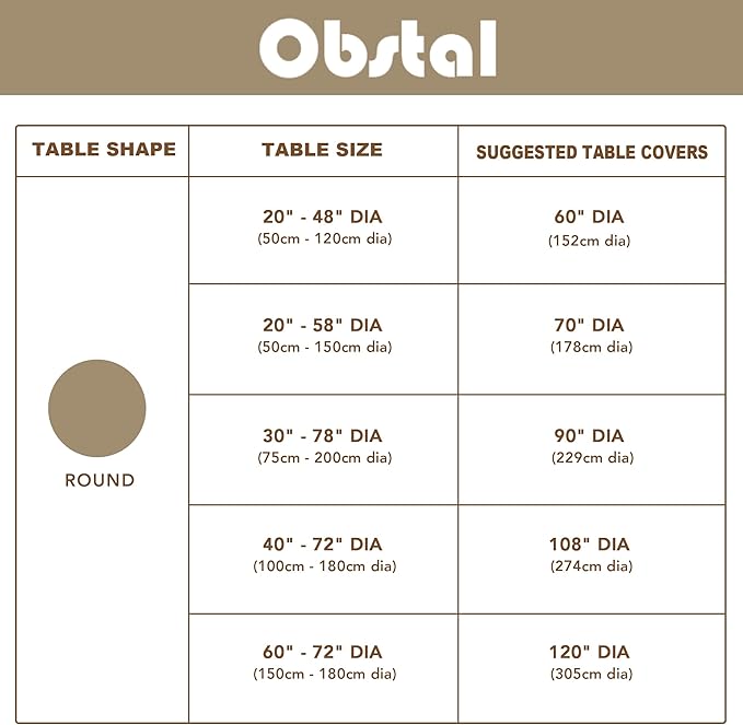 Obstal Round Table Cloth, Oil-Proof Spill-Proof and Water Resistance Microfiber Tablecloth, Decorative Fabric Circular Table Cover for Outdoor and Indoor Use (Violet, 108 Inch Diameter)