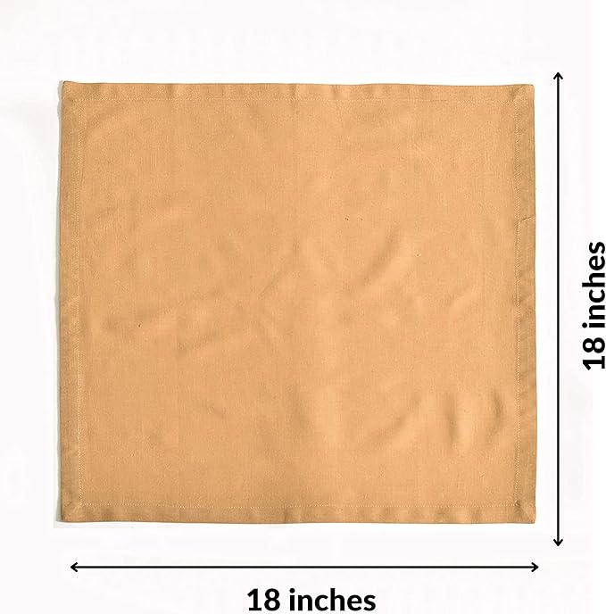 Fingercraft Cloth Napkins, Cotton Linen Blend,12 Pack Easter Special,Beige Premium Quality, Mitered Corners for Restaurant Home Every Day Use Napkins are Pre Shrunk and Good Absorbency Khaki Beige