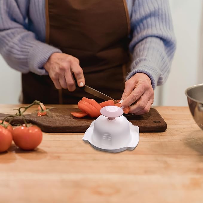 Hemoton Food Safety Holder for Mandoline Slicer Vegetable Cutter Finger Protector Kitchen Gadget Hand Guard for Safe Cutting and Grating 4.33X3.93X2.36In
