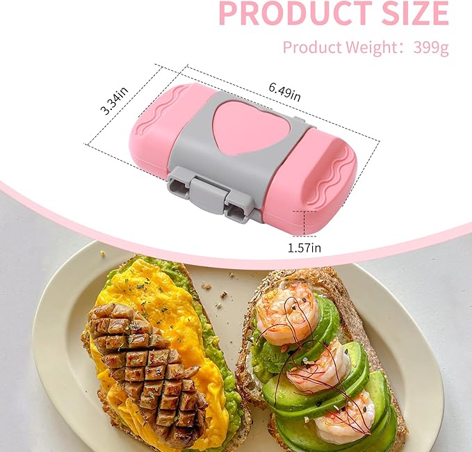 Microwave Toastie Sandwich Maker, Nonstick Plate Microwave Panini Grilled Cheese Maker, Versatile Wireless Small Toaster Hot Dog, Dishwasher Safe, Fast Cooking for Breakfast, Snacks, Pink