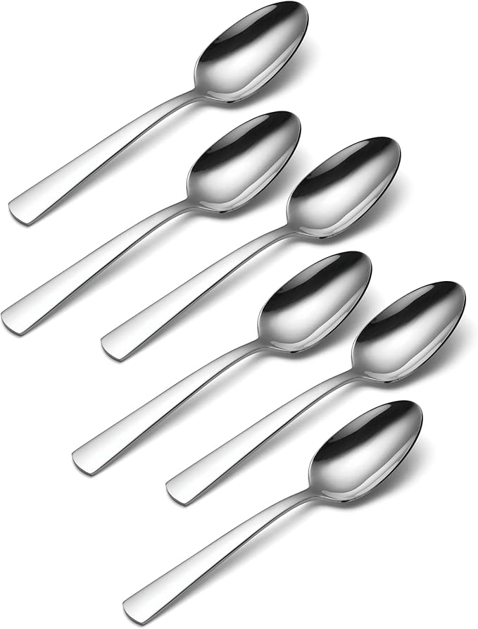 Oneida H084006D Aptitude Everyday Flatware Dinner Spoons, Set Of 6, 7.1" L x 1.5" W