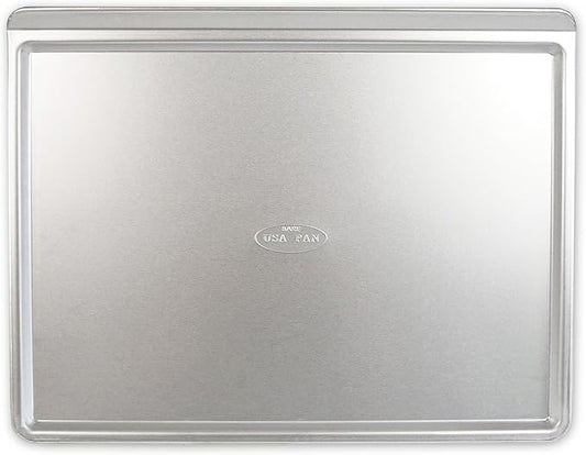 USA Pan Bakeware Traditional Aluminized Steel Uncoated Cookie Sheet Baking Sheet Pan, Large, Made without nonstick coating
