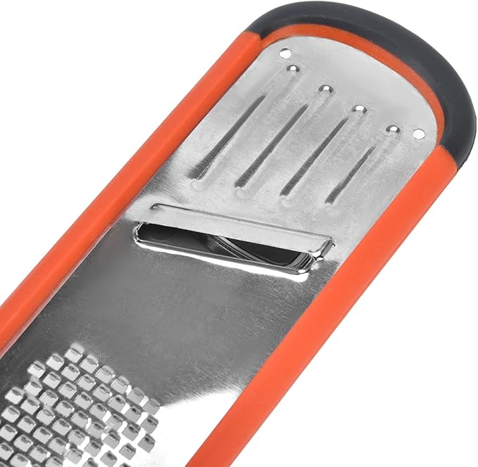 Multifunctional Grater, Stainless Steel Handheld Food Zester with Ergonomic Handle, for Ginger Garlic Shredding Slicing
