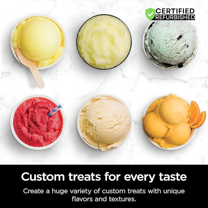 Ninja NC501 CREAMi Deluxe 11-in-1 XL Ice Cream Maker Silver (Renewed) Bundle with 2 YR CPS Enhanced Protection Pack