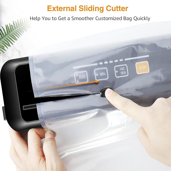 MEGAWISE Updated Vacuum Sealer Machine，MEGAWISE Food Sealer w/Starter Kit (Grey)