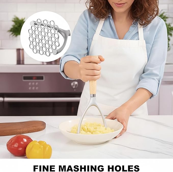 Potato Masher Manual Potato Press for Kitchen Tool,Mashed Potato Masher Kitchen Tool & Food Masher Potato Smasher Perfect for Bean, Vegetable, Fruits, Avocado, Meat