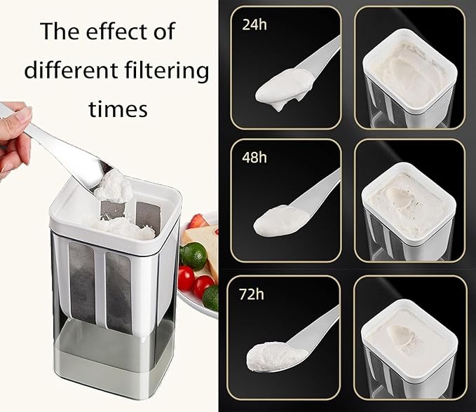 1100MLGreek Yogurt Maker - Ultra Fine Yogurt Strainer ，Reusable Rice Tea Juicing Food Sieve Strainer（M)