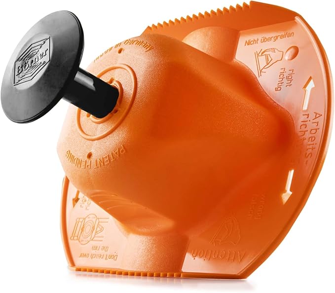 Borner by Reston Lloyd Food Safety Holder for Mandoline Slicers, Cutters & Food Graters, Protective Hand, Finger Guard for Safe Slicing & Grating, Orange