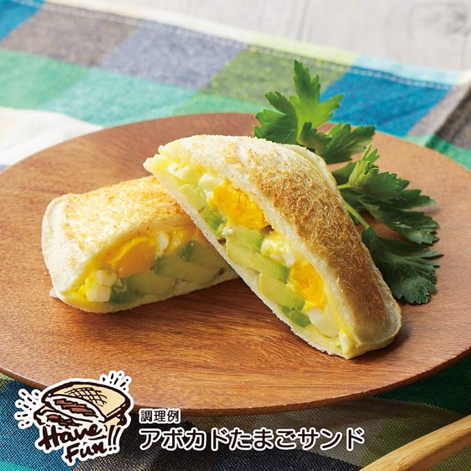 曙産業 Akebono Sangyo CH-2107 Sandwich Shape, Square, Brown, Made in Japan, Easy to Make Hot Sands, Toaster Hot Sandwich