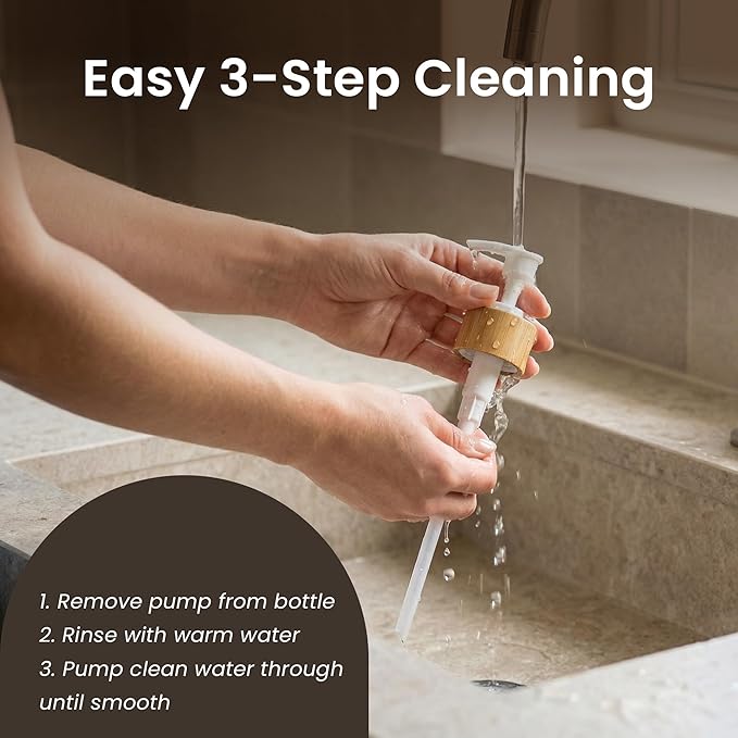 MaisoNovo Glass Hand Soap Dispenser | Dish Soap Dispenser for Kitchen | 16.9oz Clear Bottles with White Bamboo Pump | Bathroom Lotion Dispenser