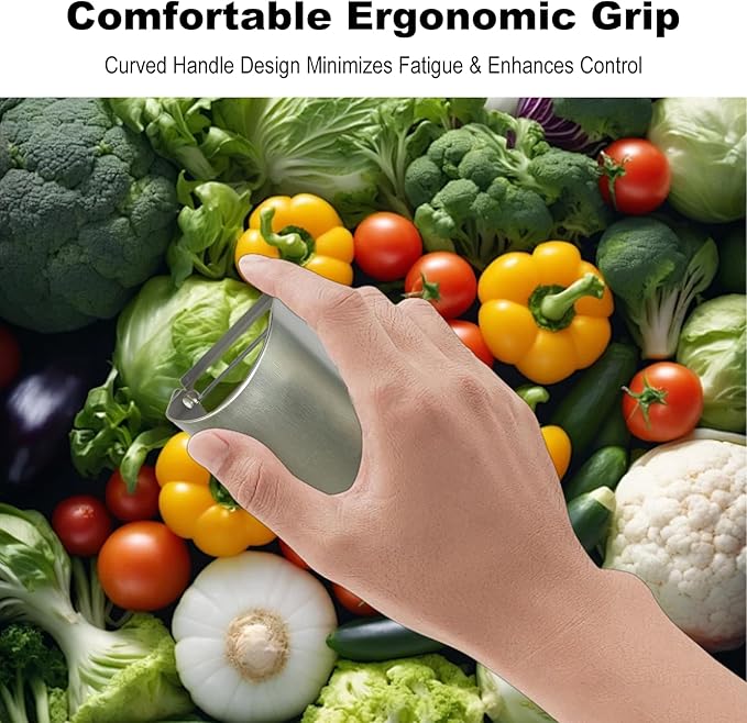 Julienne Peeler Vegetable Peeler and Curler for Kitchen Multifunctional Manual Peelerz for Apple Potato Onion Ribbon Noodle Maker for Easy Precise Cutting