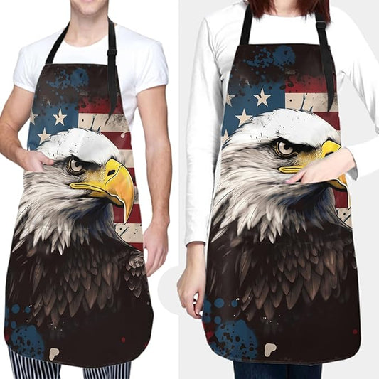 Apron with Pockets Aprons for Women Men Kitchen Chef Apron for Cooking Gardening Server Waitress Painting