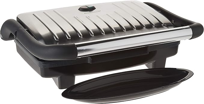 Brentwood TS-611 Compact Panini Press & Sandwich Maker,1000-Watt, Non-Stick,Stainless Steel